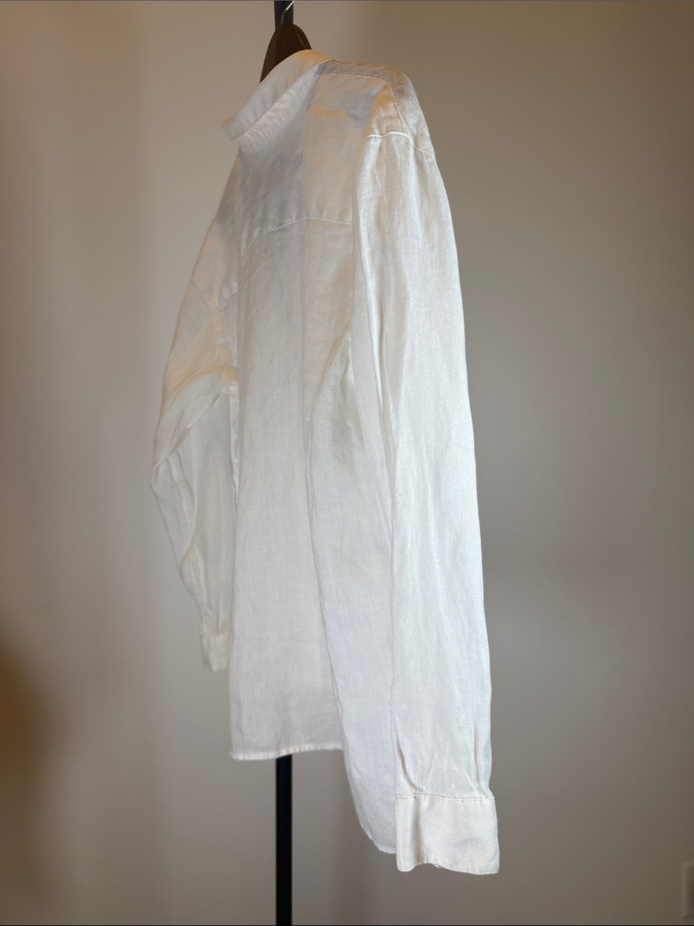 J. Jill White Love Linen Button-Up Long Sleeve Shirt | Size M - Picture 9 of 9